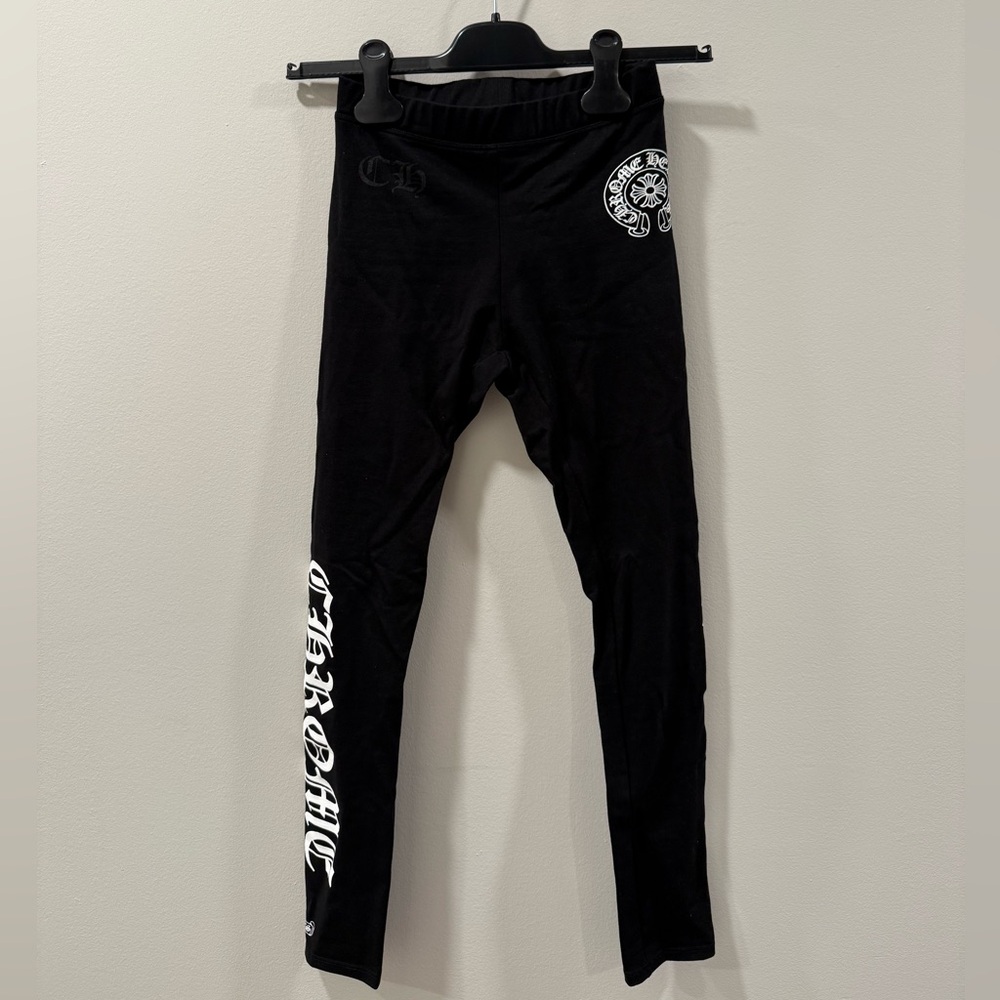 Chrome Hearts Black Leggings Stylish Bottoms XS